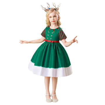 Navidad Duende Elf Niños Cosplay Disfraz Traje Vestido Fiesta Halloween Christmas